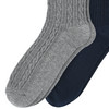 2 Paar Herren Socken mit Zopfmuster