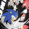  Sonic Hoodie mit Rücken-Print
