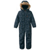 Jungen Schneeoverall mit Fellkapuze