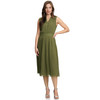 Damen Plissee-Kleid mit kleinem V-Ausschnitt