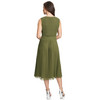 Damen Plissee-Kleid mit kleinem V-Ausschnitt