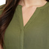 Damen Plissee-Kleid mit kleinem V-Ausschnitt