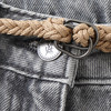 Mädchen Wide-Leg-Jeans mit Gürtel