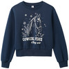 Mädchen Sweatshirt mit Pferde-Print