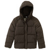 Mädchen Steppjacke mit Kapuze dunkelbraun