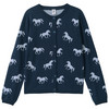 Mädchen Strickjacke mit Pferde-Allover