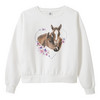 Mädchen Sweatshirt mit Pferde-Print