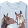 Mädchen Langarmshirt mit Pferde-Motiv