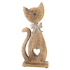 Große Deko-Katze aus Holz
