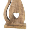 Große Deko-Katze aus Holz