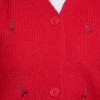 Damen Strickjacke mit Kirsch-Stickerei