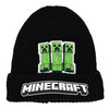 Minecraft Strickmütze mit Umschlag schwarz