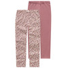 2 Mädchen Leggings mit Blümchen