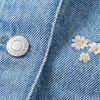 Meisjesjeansjack met bloemenstiksel