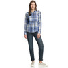 Damen Bluse mit Crinkle-Struktur