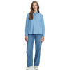 Damen Bluse in Denim-Optik