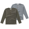 2 Jungen Langarmshirts aus Waffel-Piqué