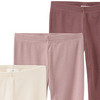 3 Mädchen Leggings mit Rippstruktur