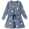 Mädchen Sweatkleid mit Pferde-Allover