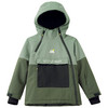 Kinder Schneejacke mit Kängurutasche oliv / dunkelgrün