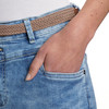 Damen Straight-Jeans mit Gürtel