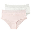 2 Damen Pantys mit Spitzenbund