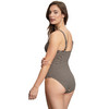 Damen Shape-Badeanzug mit Strukturstreifen