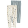 2 Baby Leggings mit Blümchen