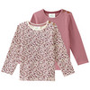 2 Baby Langarmshirts mit Blümchen