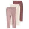 3 Baby Leggings mit Rippstruktur