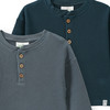 2 Baby Langarmshirts aus Waffel-Piqué