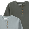 2 Baby Langarmshirts aus Waffel-Piqué