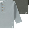 2 Baby Langarmshirts aus Waffel-Piqué