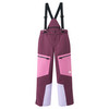 Sneeuwbroek voor meisjes met colour blocking bordeaux / roze / lichtpaars