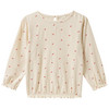 Babyshirt met lange mouwen en crêpestructuur