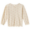 Babyshirt met lange mouwen en crêpestructuur
