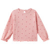 Babyshirt met lange mouwen en crêpestructuur