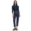 Damen Langarmshirt mit Strukturstreifen