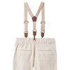 Jungen Leinen-Anzughose mit Hosenträgern