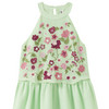 Mädchen Kleid mit Blumen-Stickerei