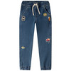 Jungen Pull-on-Jeans mit Stickereien