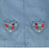 Mädchen Jeanslatzkleid mit Stickerei