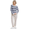Damen Strickpullover mit Streifen