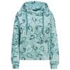 Damen Hoodie mit Herz-Allover