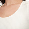 Damen Kurzarm-Strickpullover mit Rippstruktur