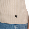 Damen Kurzarm-Strickpullover mit Rippstruktur