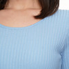 Damen Kurzarm-Strickpullover mit Rippstruktur