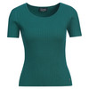 Damen Kurzarm-Strickpullover mit Rippstruktur