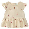 Mädchen Bluse mit Blumen-Stickerei
