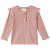 Baby shirt met lange mouwen en bloemetjes